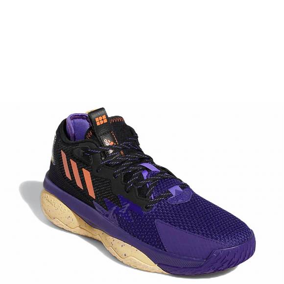 NEW ADIDAS men's dame 8 honoring excellence sneakers in purple/ivory